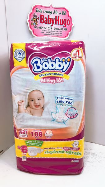  Miếng lót sơ sinh Bobby NB1 108 miếng ( Bé dưới 1 tháng) 