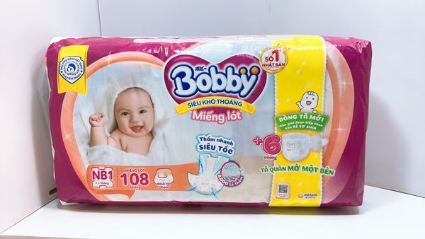  Miếng lót sơ sinh Bobby NB1 108 miếng ( Bé dưới 1 tháng) 