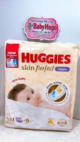  [TẶNG 9 MIẾNG-Mẫu mới]  ]Miếng lót sơ sinh Huggies NB1 - 108 miếng (Cho bé dưới 5kg) 