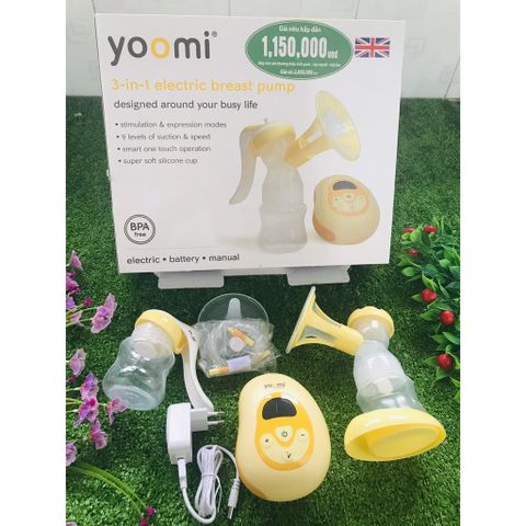  Máy hút sữa điện đơn 3 trong 1 Yoomi - Bảo hành 1 năm 