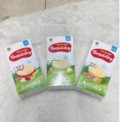  Bột ăn dặm Humababy đủ vị mặn cho bé từ 6-36 tháng 1hộp/10gói x25g 