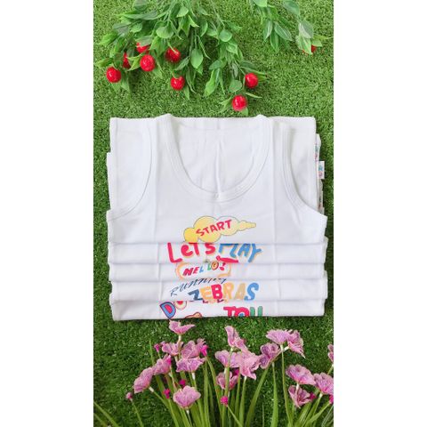  Set 5 ÁO BA LỖ FANY TRẮNG BÉ TRAI IN HÌNH (Từ 3kg đến 35kg) 