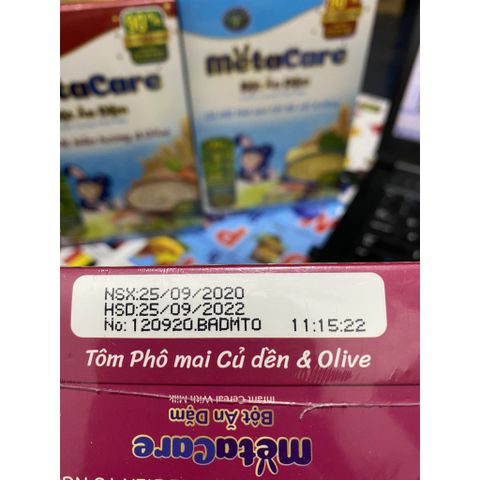  Bột Ăn Dặm Metacare Tôm Phomai Củ Dền 