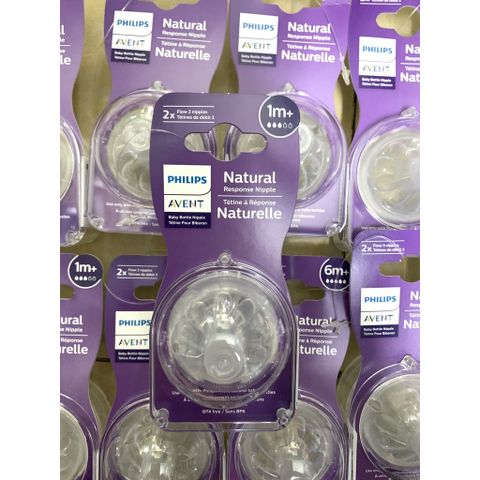  [MẪU MỚI] Cặp Núm Ti Bình Sữa Philips Avent Natural Cổ Rộng 