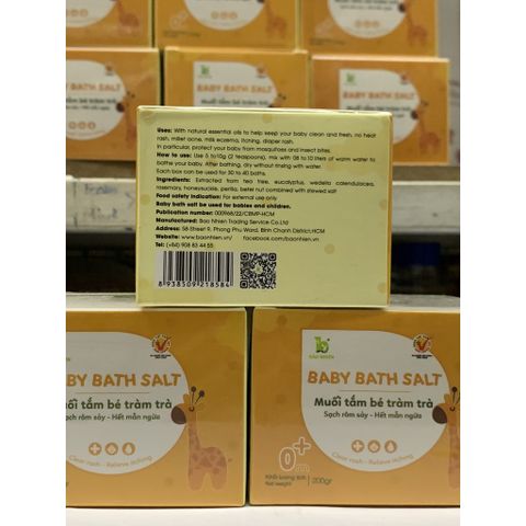  Muối Tắm Cho Bé Tràm Trà 200gr 