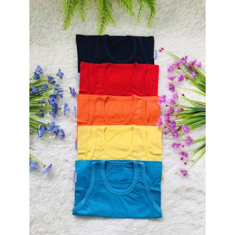  SET 5 Áo Ba Lỗ Màu KINGTONS  Cho Bé (Từ 3-20kg)-Áo Cotton màu 