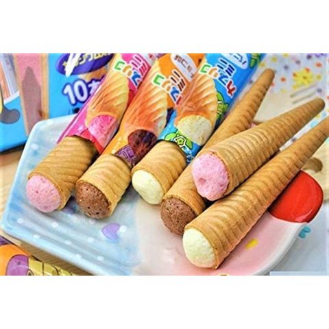  Bánh ốc quế Glico Mini Caplico - gói 10 chiếc 