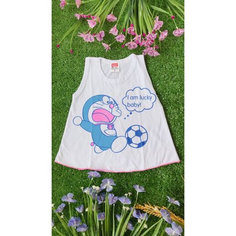  Set 5 Áo Sát Nách HUGO Bé Gái - Cotton trắng In Hình ( từ 6kg - đến dưới 30kg) 