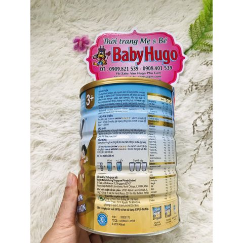  Sữa Abbott Grow 3+ Hộp 900g (Từ 3-6 tuổi) 