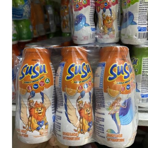  Lốc 6 chai sữa chua uống cam SuSu 80ml 