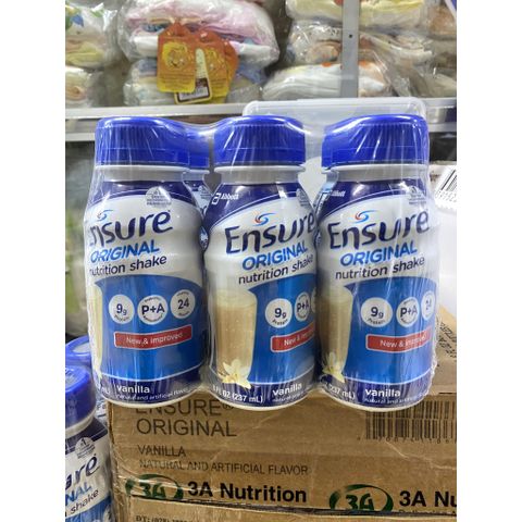  Lốc 6 Chai Pha Sẵn Abbott Ensure Original Hương Vani 237ml 