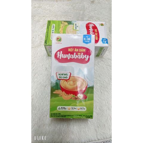  Bột ăn dặm Humababy đủ vị ngọt cho từ 6-36tháng 1hộp/10góix25g 