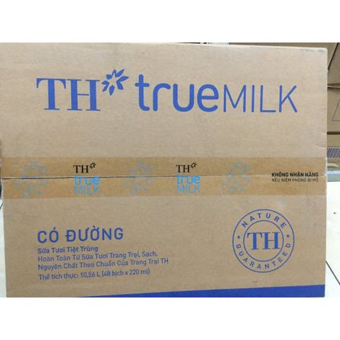  Sữa tươi TH True Milk Có Đường Bịch 220ml 