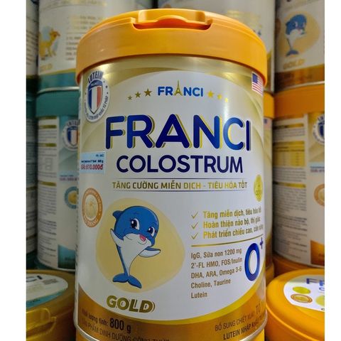  [MẪU MỚI - TĂNG CƯỜNG MIỄN DỊCH] Sữa Bột FRANCI COLUSTRUM 0+ Hộp 800G 