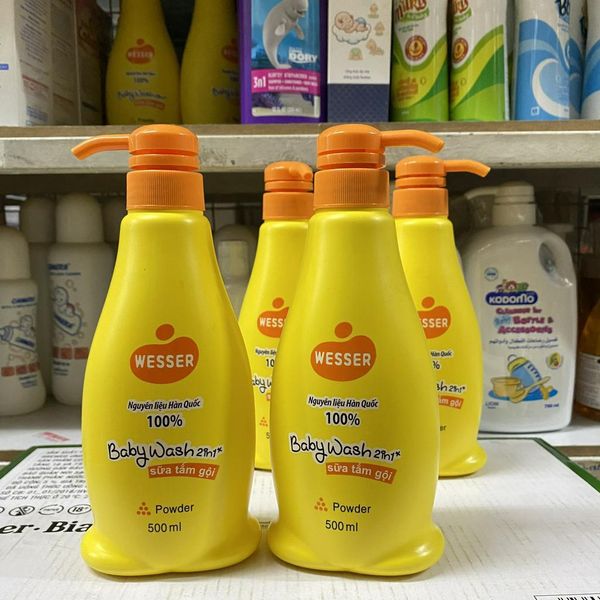  Sữa tắm gội em bé Wesser chính hãng cty Chai 500ml 