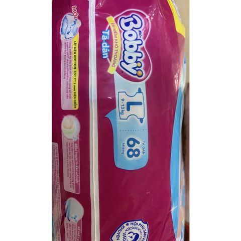  Tã Dán Bobby Size L 68 Miếng 