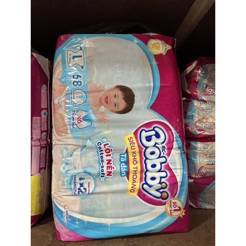  Tã Dán Bobby Size L 68 Miếng 