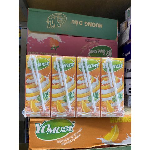  Lốc 4 hộp sữa chua uống hương cam YoMost 170ml 