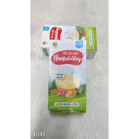  Bột ăn dặm Humababy đủ vị mặn cho bé từ 6-36 tháng 1hộp/10gói x25g 