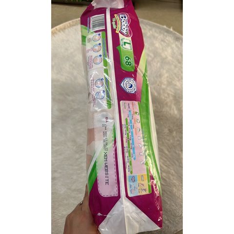  (Tặng 2 miếng)  Tã quần BOBBY Size L 68 Miếng (9-13kg) 
