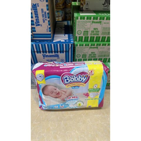  Tả Dán Sơ Sinh BOBBY Size Dưới 5KG 70 MIẾNG 