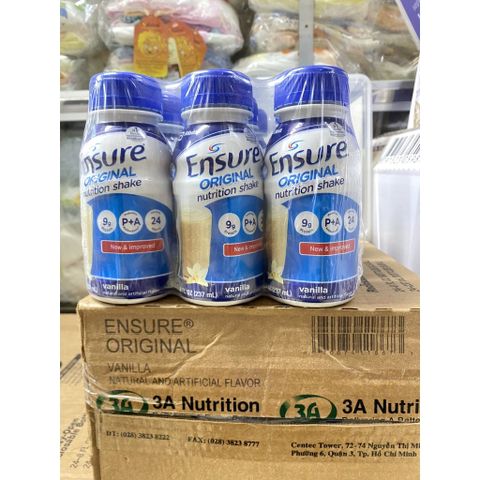  Lốc 6 Chai Pha Sẵn Abbott Ensure Original Hương Vani 237ml 