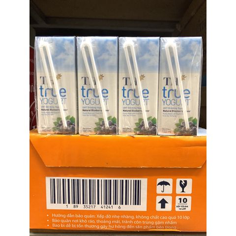  Lốc 4 hộp sữa chua uống hương việt quất TH True Yogurt 180ml 