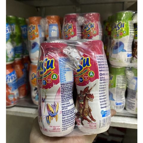  Lốc 6 Chai Sữa Chua Uống SuSu Vị Dâu 80ml 