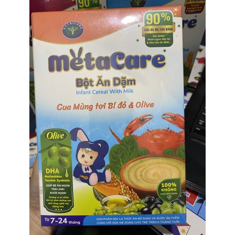  Bột Ăn Dặm Metacare Cua Mùng Tơi Bí Đỏ 