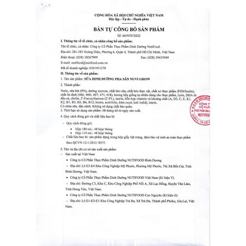  Sữa Nuvi GROW 2+ 900g 