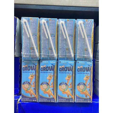  Lốc 4 hộp sữa bột pha sẵn Nuvi Grow 180ml 