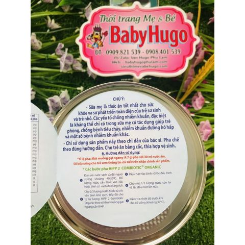  SỮA HIPP SỐ 2 COMBIOTIC ORGANIC 800G 