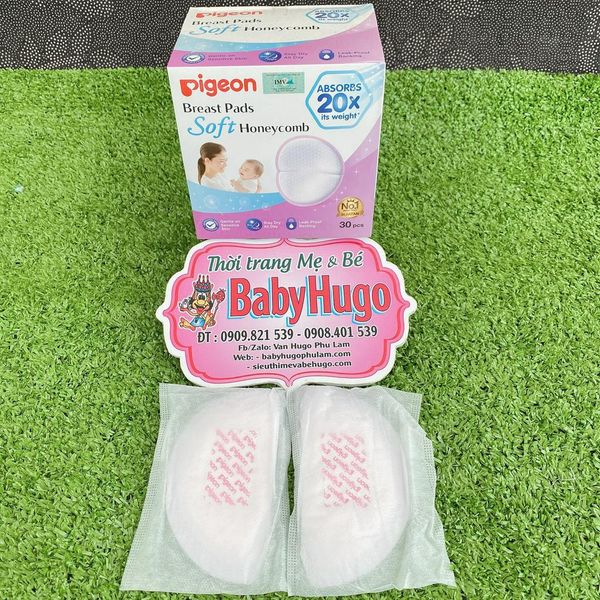  Miếng Lót Thấm Sữa Cho Mẹ Pigeon 3D Thế Hệ Mới (30 miếng) 