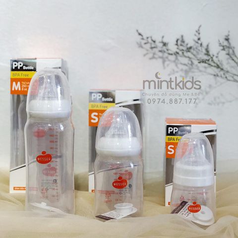  BÌNH SỮA WESSER CỔ HẸP 60ML/140ML/250ML 