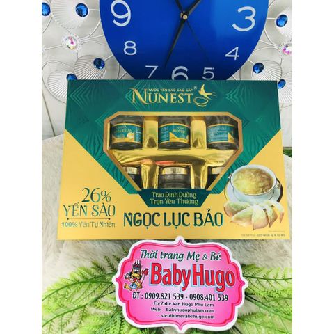  [MẪU MỚI] Yến sào NUNEST Cao Cấp Ngọc Lục Bảo Chiếm 26% Yến sào 