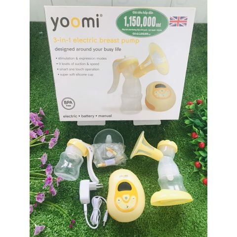  Máy hút sữa điện đơn 3 trong 1 Yoomi - Bảo hành 1 năm 