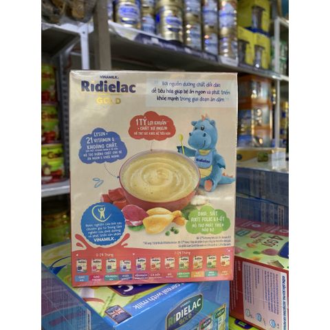  [MẪU MỚI] Bột ăn dặm Vinamilk Ridielac Gold 4 Vị Mặn - Hộp giấy 200g 