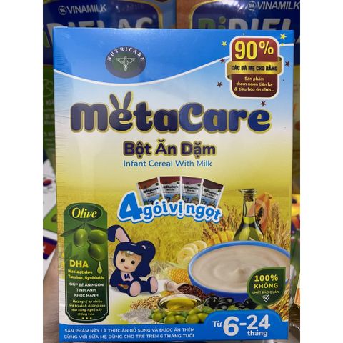  Bột Ăn MetaCare 4 Gói Vị Ngọt, Hộp 200g 