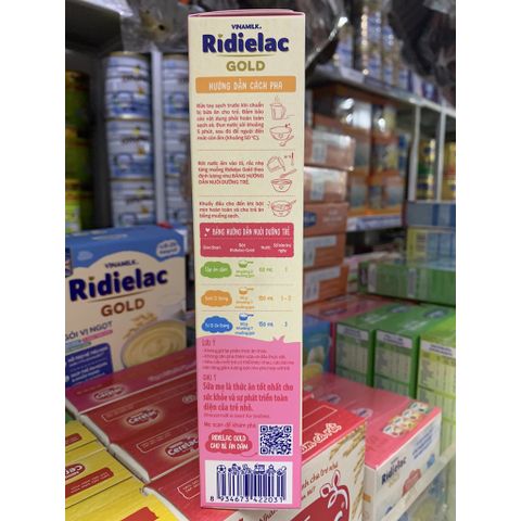  [MẪU MỚI] Bột ăn dặm RIDIELAC GOLD Gạo trái cây - Hộp giấy 200g 