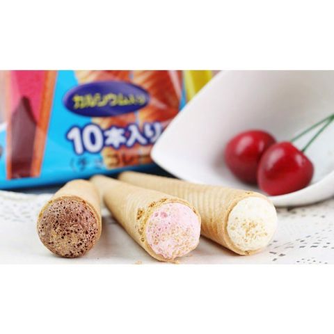  Bánh ốc quế Glico Mini Caplico - gói 10 chiếc 