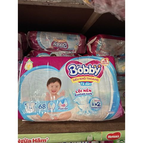  Tã Dán Bobby Size L 68 Miếng 