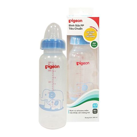  Bình sữa Pigeon nhựa pp tiêu chuẩn 120ml/240ml 