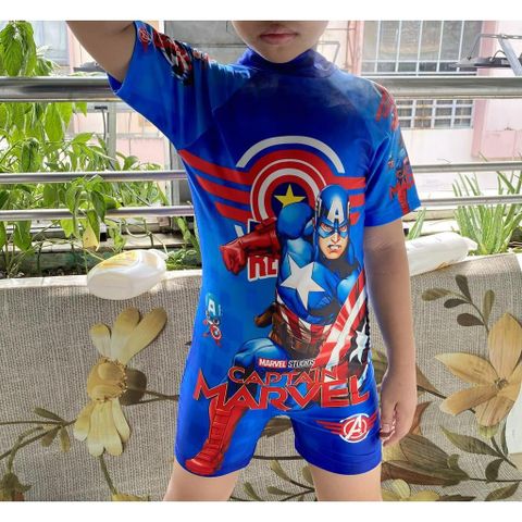  Đồ Bơi Bé Trai Liền Thân Tay Ngắn Bé từ 18-32kg 