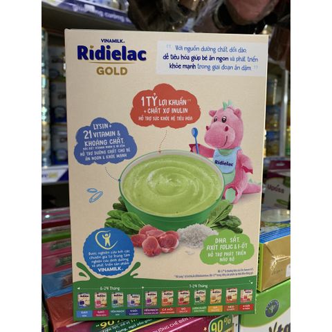  Bột ăn dặm Ridielac Gold Heo Bó Xôi HG 200g 