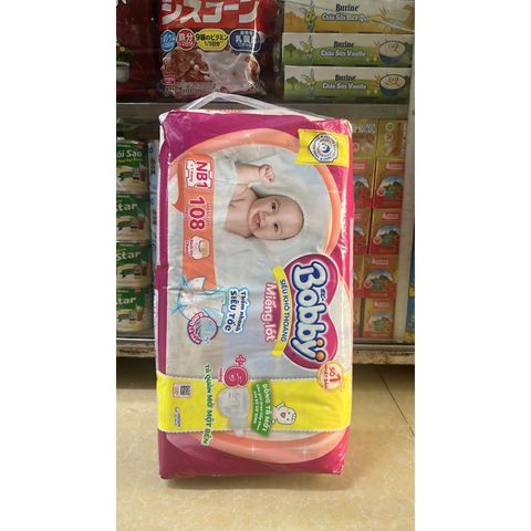  [Tặng 6 miếng] Miếng lót sơ sinh Bobby NB1 108 miếng ( Bé dưới 1 tháng) 