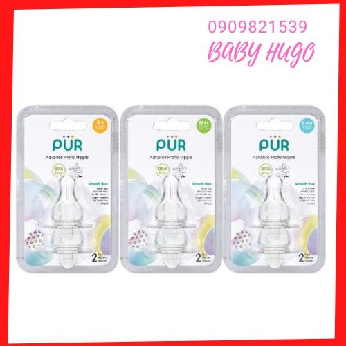  VỈ 2 NÚM TI CHO BÌNH CỔ NHỎ PUR COMFOR SIZE S,M,L 