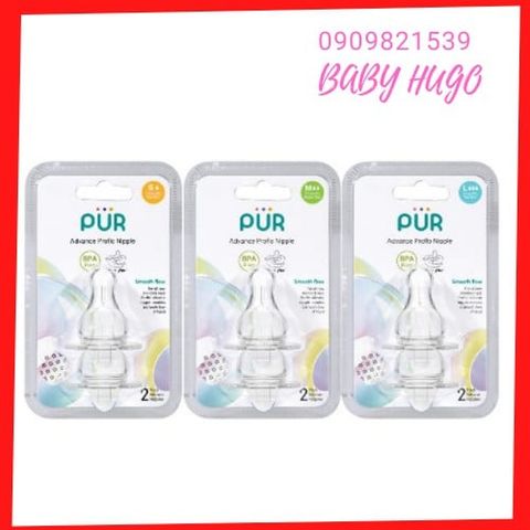  VỈ 2 NÚM TI CHO BÌNH CỔ NHỎ PUR COMFOR SIZE S,M,L 