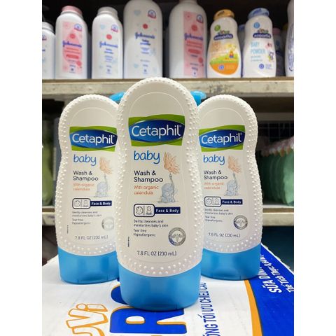  Sữa Tắm Và Gội Trẻ Em Cetaphil Baby Organic Calendula Tinh Chất Hoa Cúc 230ml 