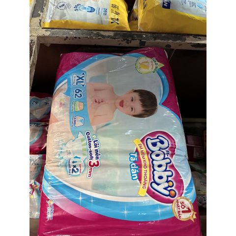  TÃ DÁN BOBBY  Khô THOÁNG SIZE XL 62 MIẾNG (12-17kg) 