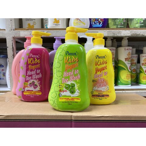  SỮA TẮM GỘI CHO TRẺ EM PUREEN ĐỦ MÙI 750ml 
